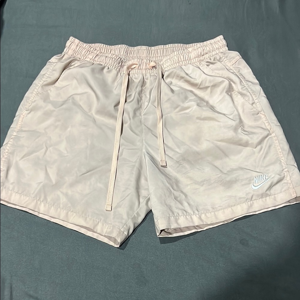 Nike Women's Light Beige Athletic Shorts